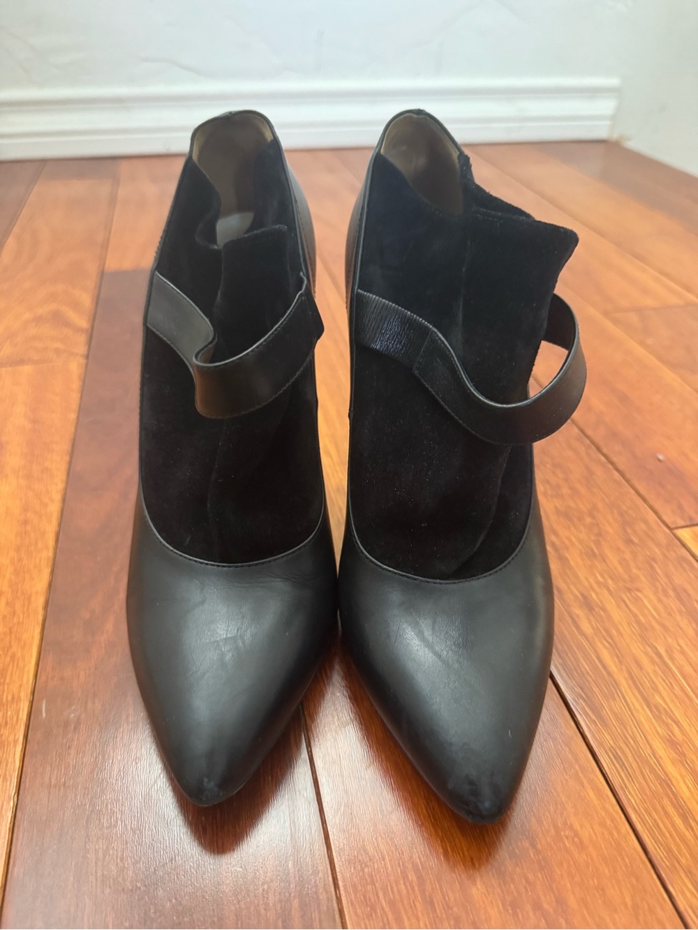 Maison Martin Margiela Black Pointed Mary Jane Ankle Boots